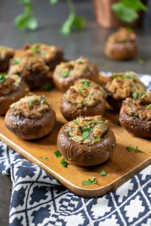 Philadelphia Herb and Garlic Stuffed Mushrooms