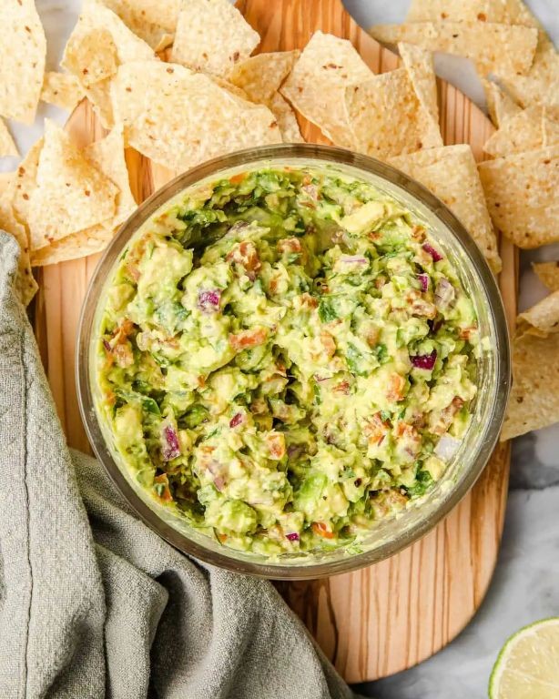 Pico de Gallo and Guacamole Tortilla Chip Dip