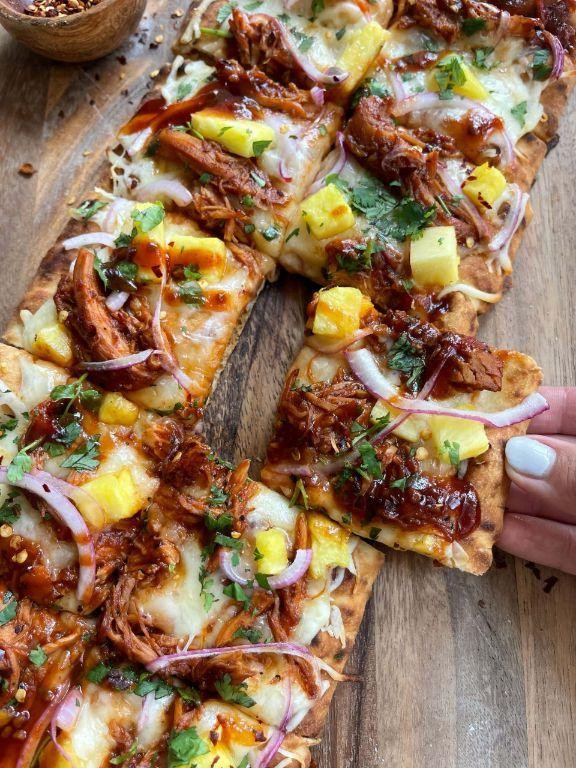 Pineapple BBQ Chicken Pizza