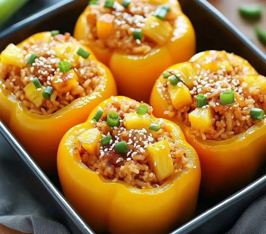 Pineapple Chicken Stuffed Peppers