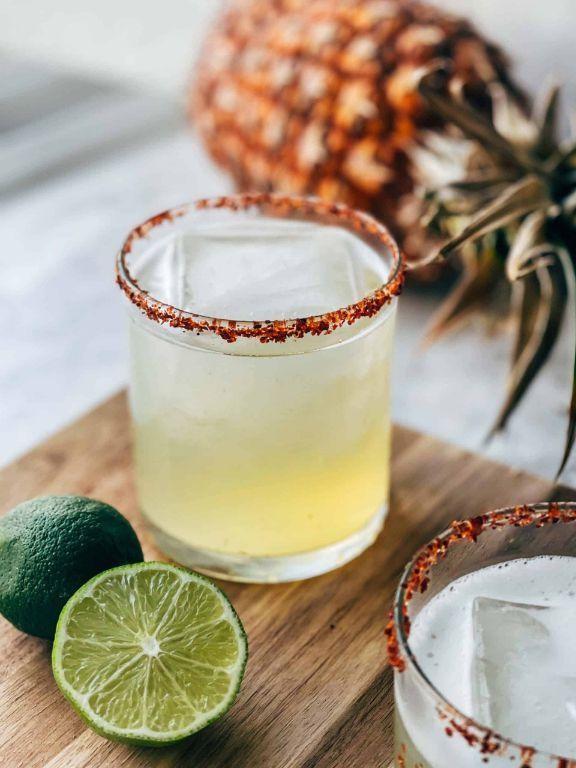 Pineapple Coconut Margarita with Chili Salt