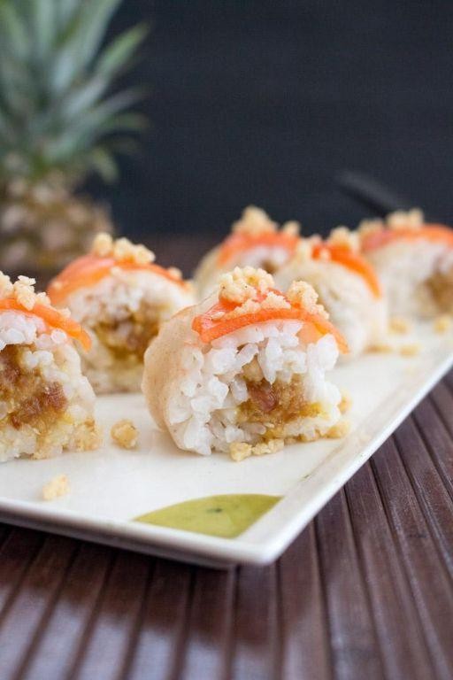 Pineapple and Coconut Sushi