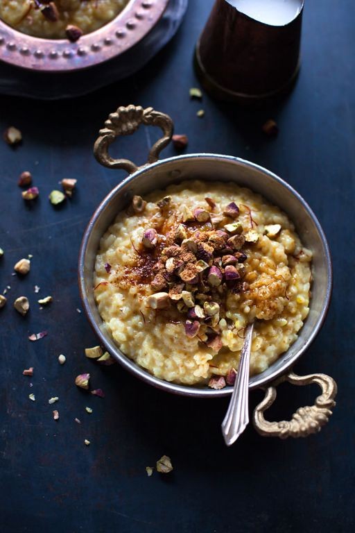 Pistachio and Saffron Rice Pudding
