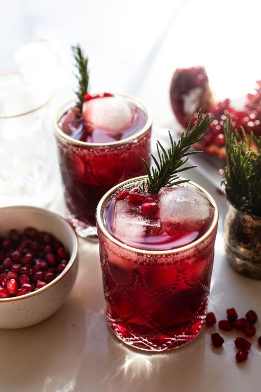 Pomegranate Rosemary Kombucha Tonic