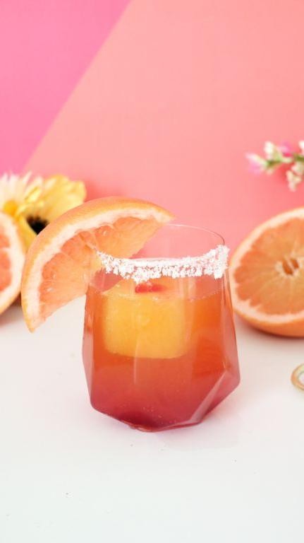Prickly Pear Paloma with Grapefruit Soda
