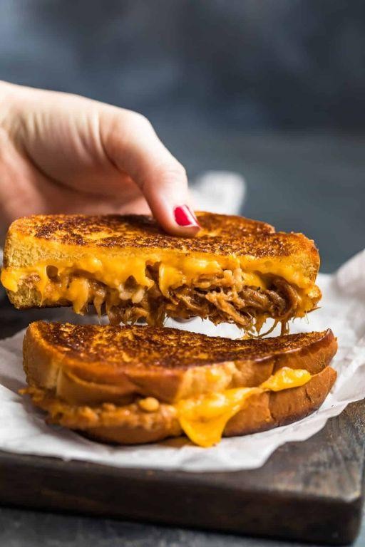 Pulled Pork Grilled Cheese Sandwich