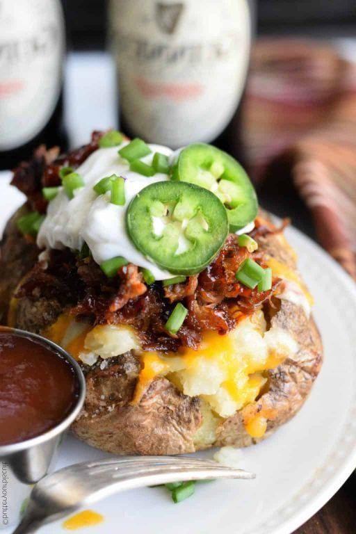 Pulled Pork Loaded Baked Potatoes