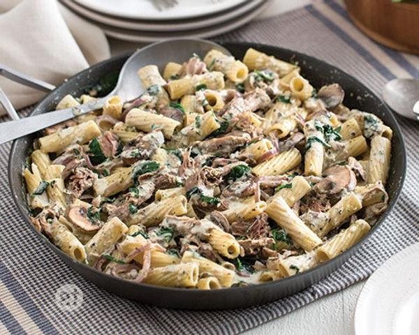 Pulled Pork Pasta with Creamy Alfredo