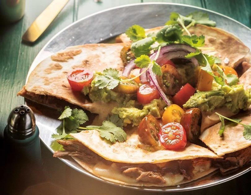 Pulled Pork Quesadillas with Avocado