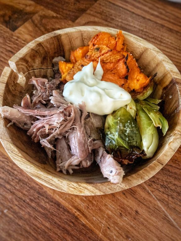 Pulled Pork and Sweet Potato Instant Pot Bowls