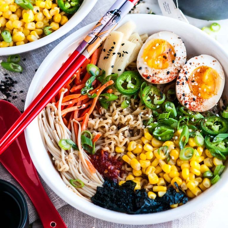 Pumfu Ramen with Soft-Boiled Eggs