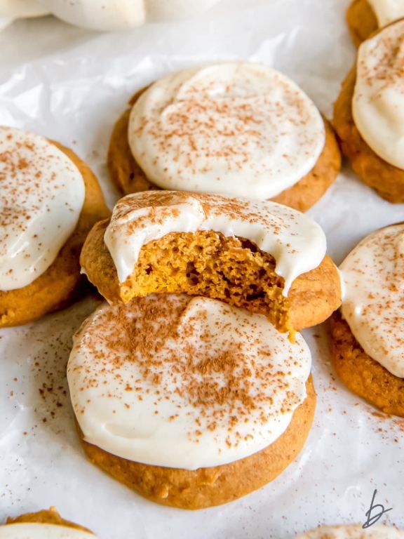 Pumpkin Pie Mix Cookies with Cream Cheese Frosting