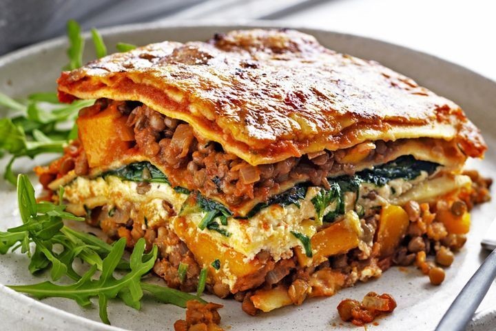 Pumpkin and Spinach Lasagna