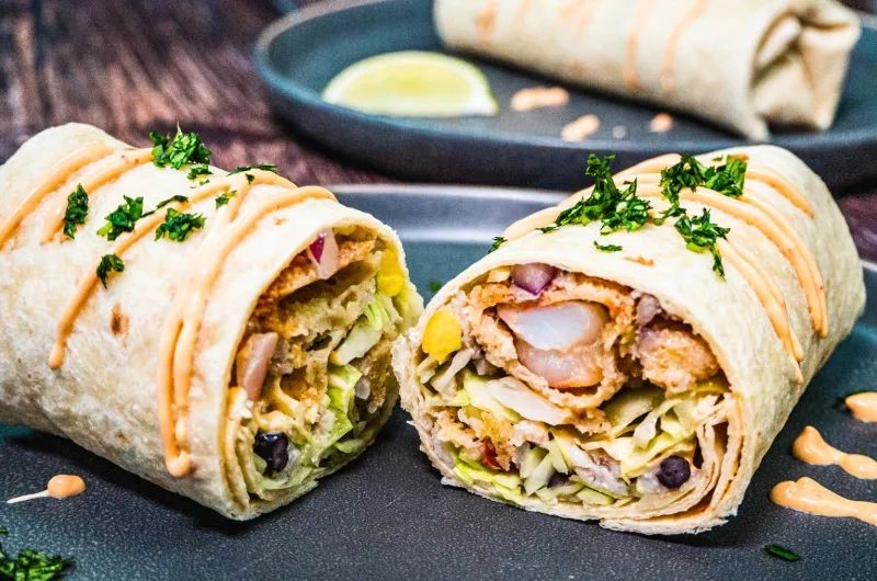Qdoba-Inspired Shrimp Burrito