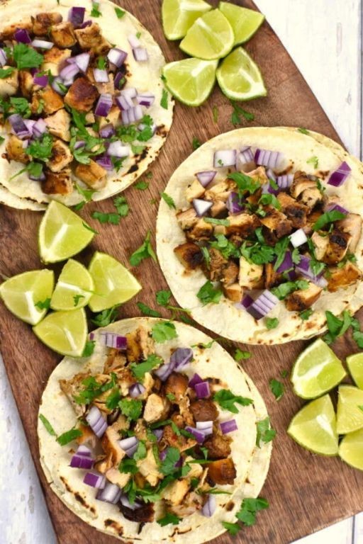 Qdoba-Style Grilled Chicken Tacos