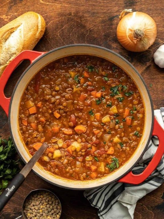 Quick Lentil and Tomato Soup