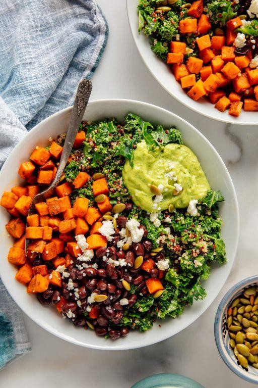 Quinoa Power Bowl with Kale and Sweet Potatoes