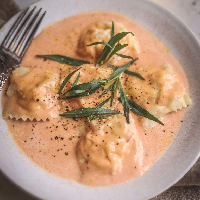 Ragu Alfredo Lobster Ravioli