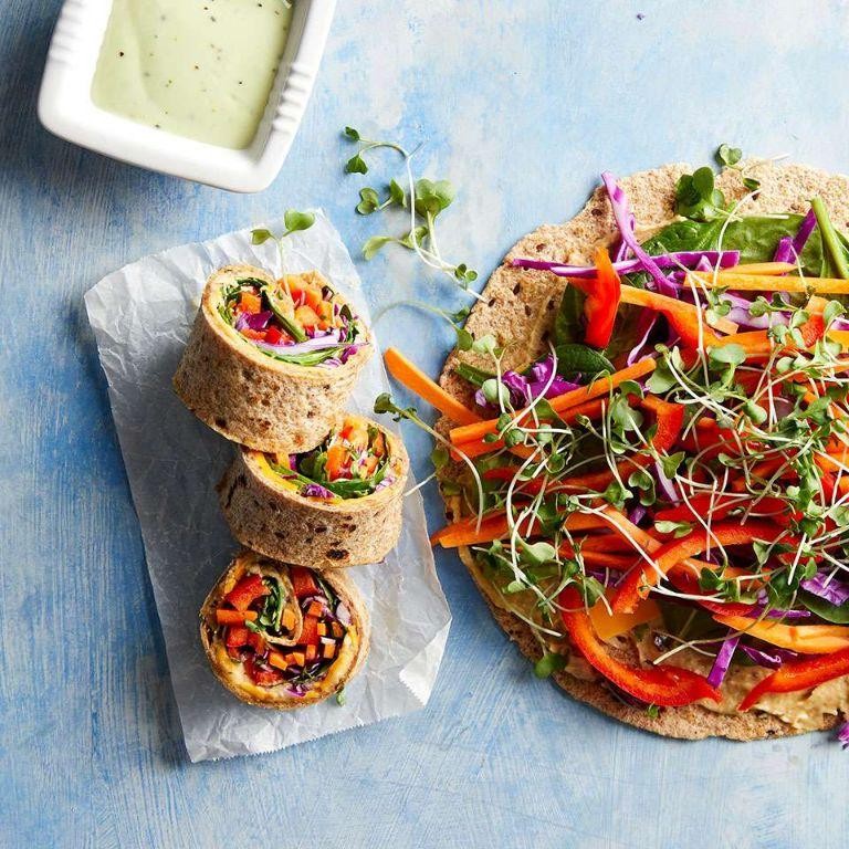 Rainbow Veggie Wraps