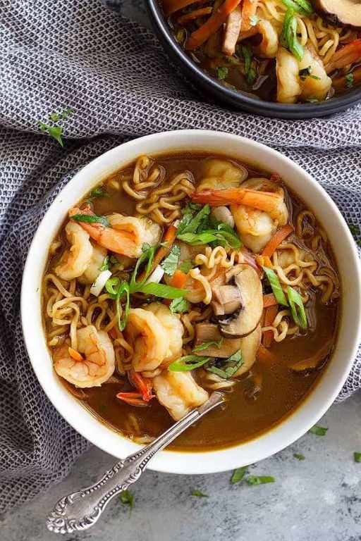 Ramen Noodle Soup with Shrimp