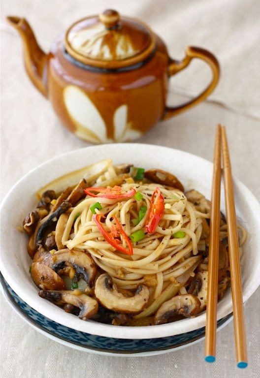 Ramen with Sautéed Mushrooms