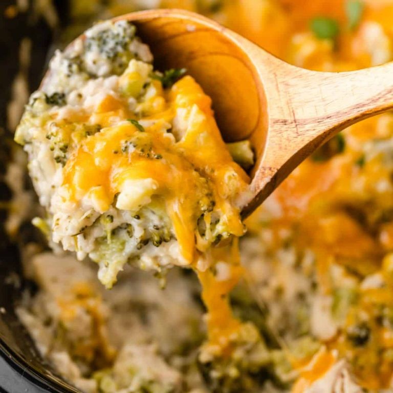 Ranch Chicken and Broccoli Crockpot Casserole