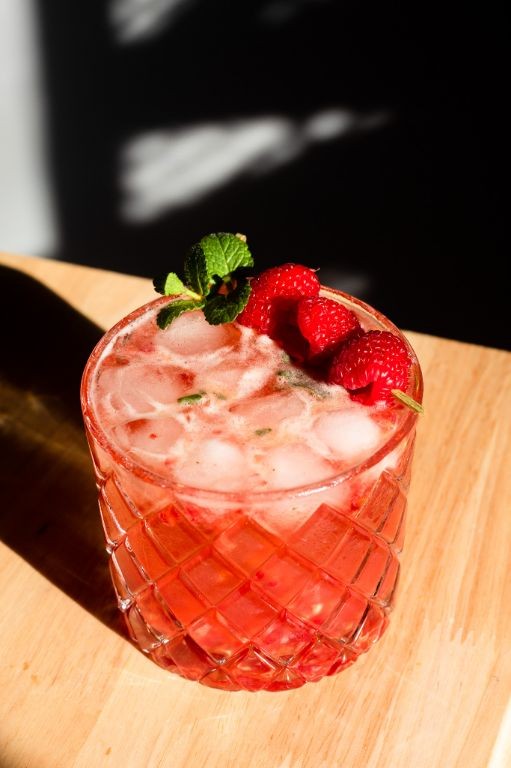 Raspberry Bourbon Smash