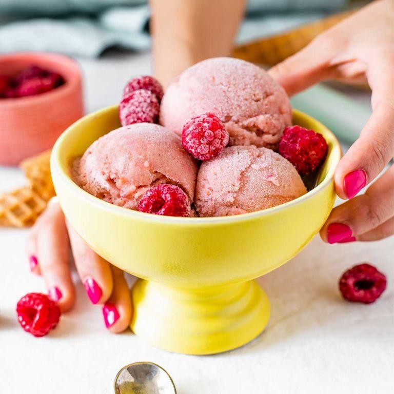 Raspberry Cashew Nice Cream