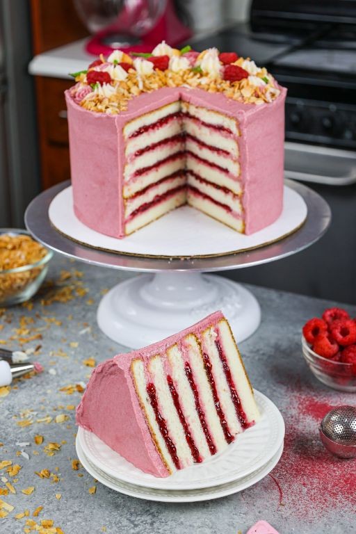 Raspberry Coconut Cake