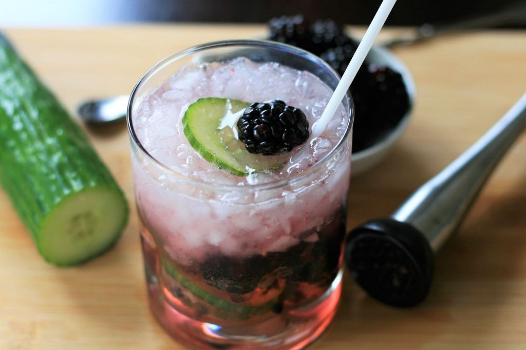 Raspberry Cucumber Vodka Tonic