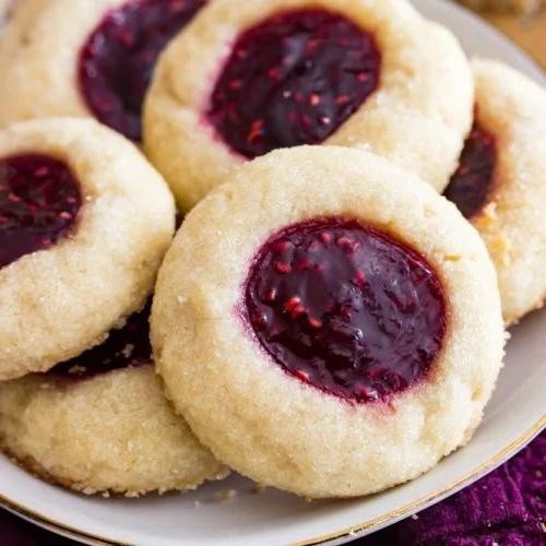 Raspberry Jam Filled Sugar Cookies