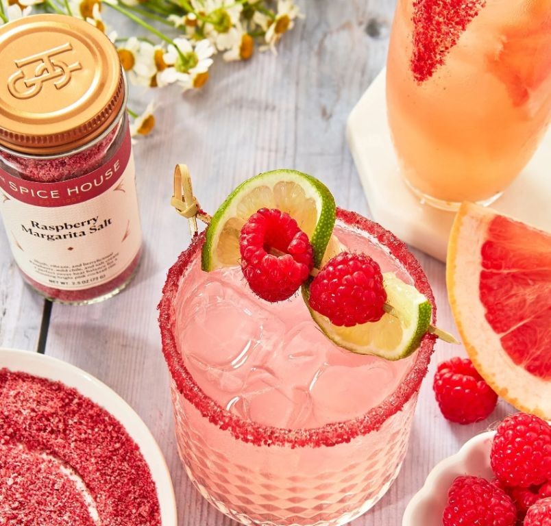 Raspberry Margarita with Chili Salt Rim