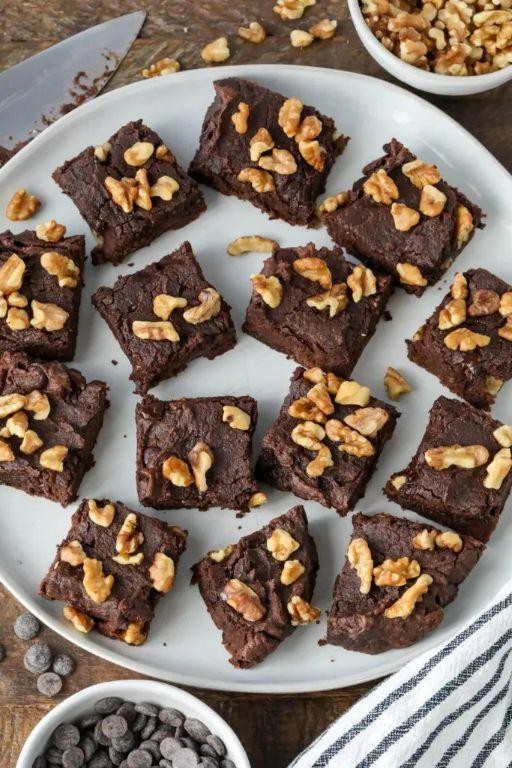 Red Bean and Walnut Brownies