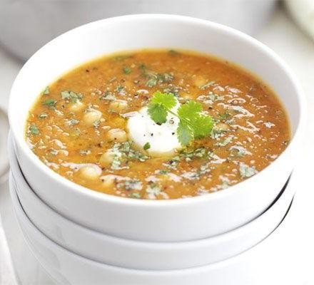 Red Lentil and Chickpea Soup