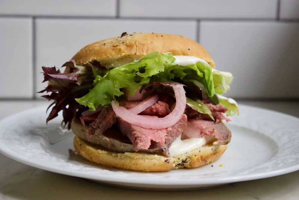 Roast Beef and Pickled Red Onion Sandwich