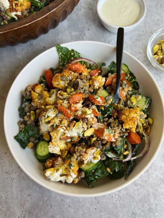Roasted Cauliflower and Lentil Salad