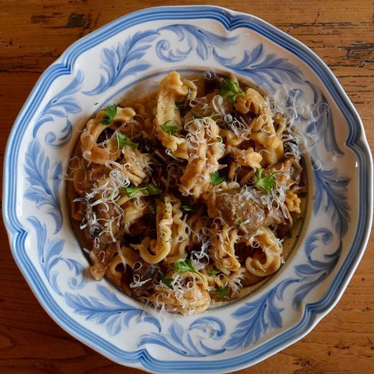 Roasted Garlic and Mushroom Cascatelli