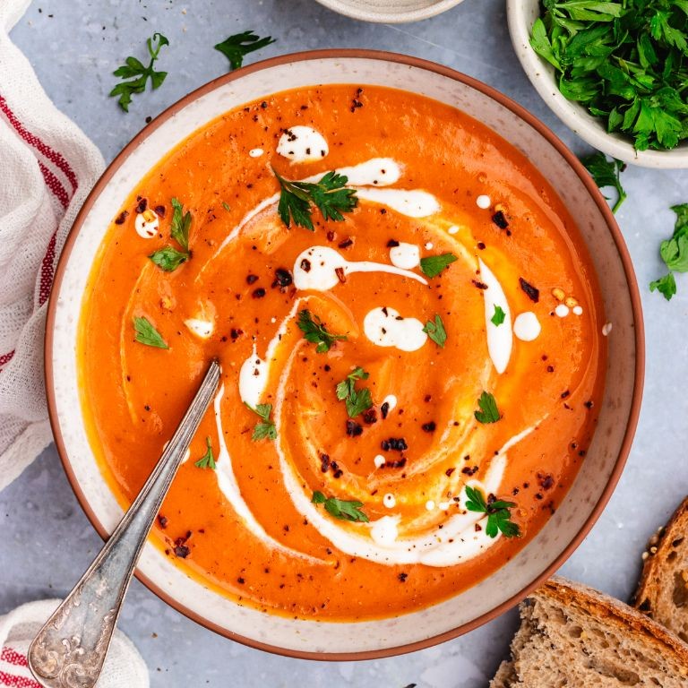 Roasted Red Pepper Potato Soup