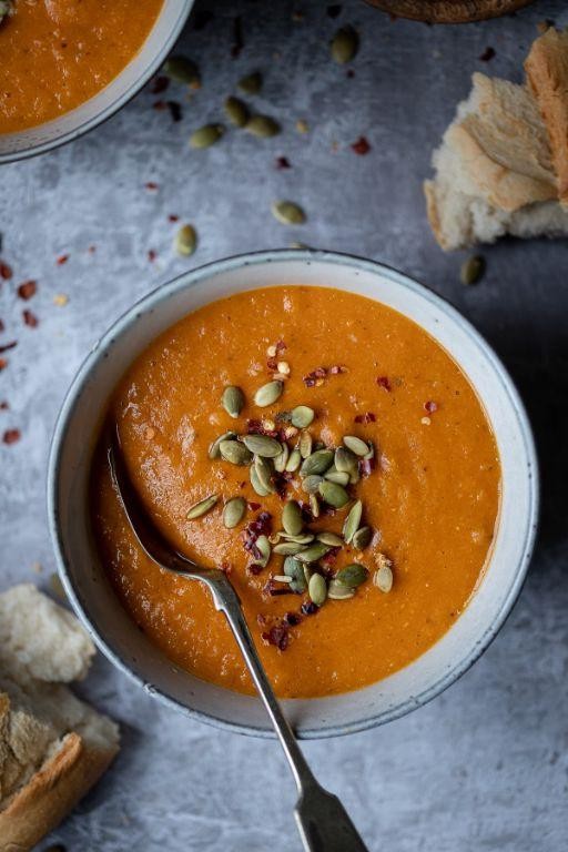 Roasted Red Pepper and Red Lentil Soup