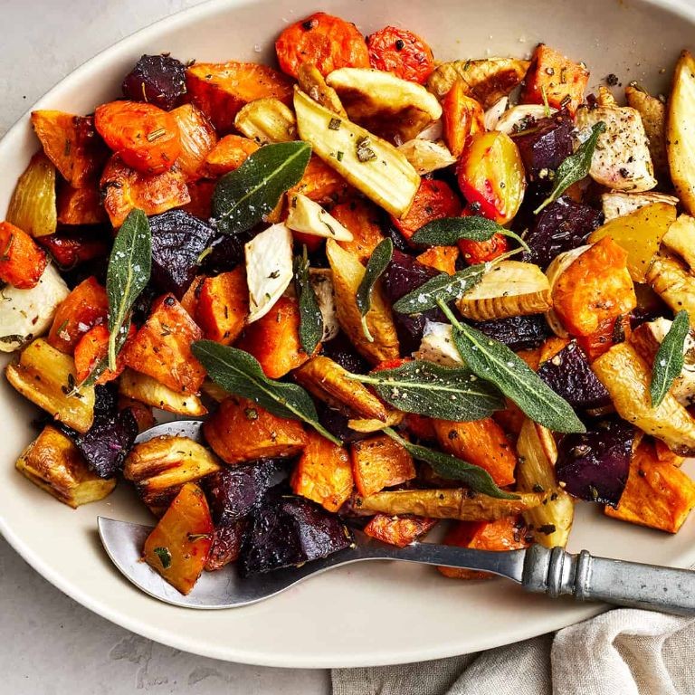 Roasted Root Vegetables with Mirepoix