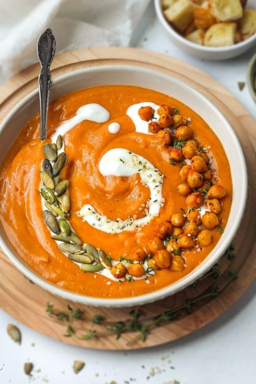 Roasted Tomato Butternut Squash Soup