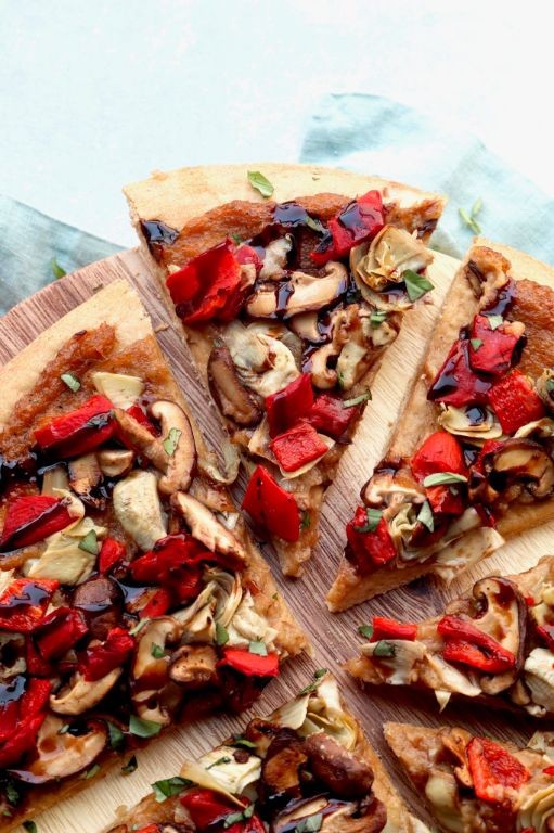 Roasted Vegetable Vegan Pizza
