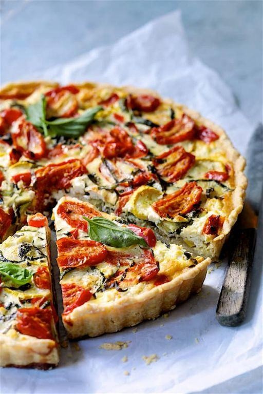 Roasted Vegetable and Goat Cheese Tart