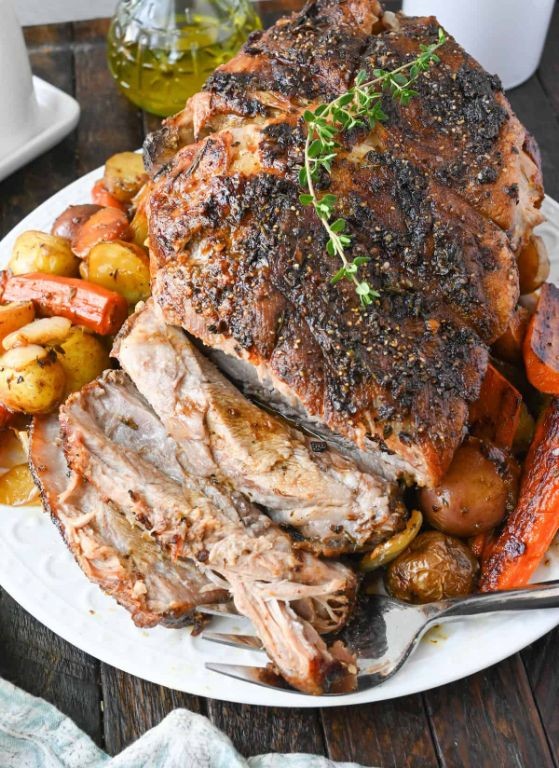 Rosemary Garlic Pork Picnic Roast