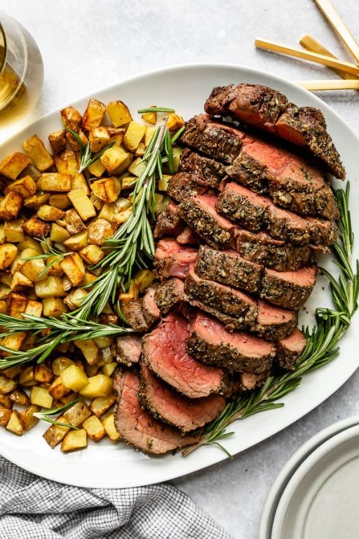 Rosemary Garlic Roasted Beef Tenderloin
