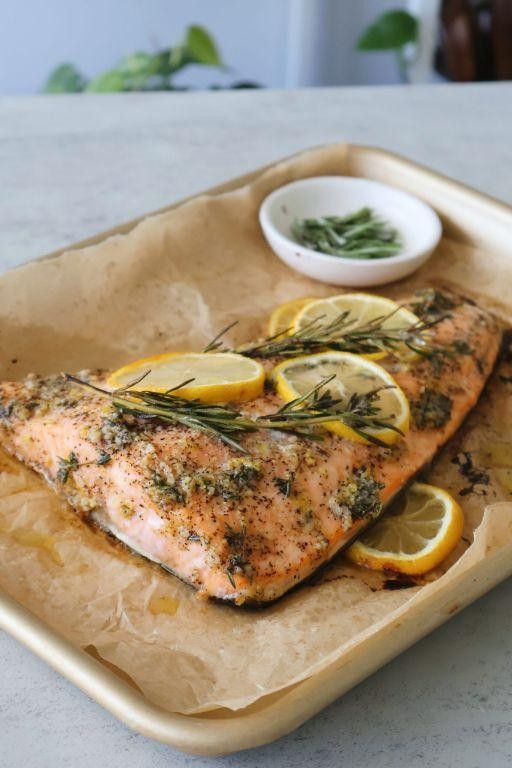 Rosemary Lemon Sheet Pan Salmon with Fennel