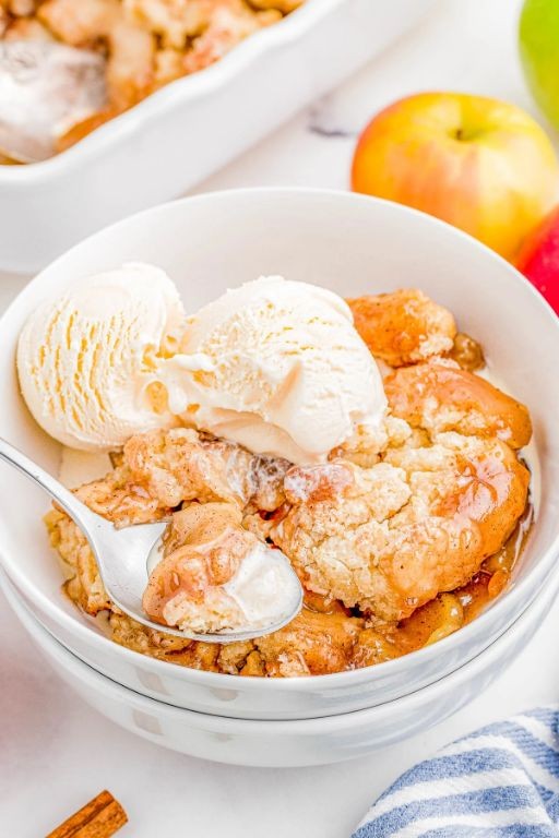 Rustic Apple Cobbler with Biscuit Topping