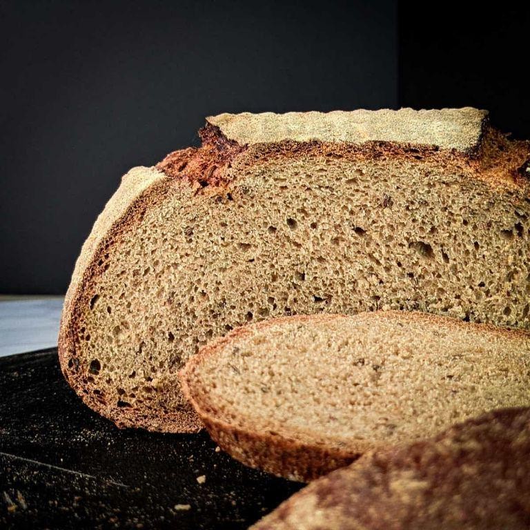 Rustic Rye Bread with Caraway Seeds