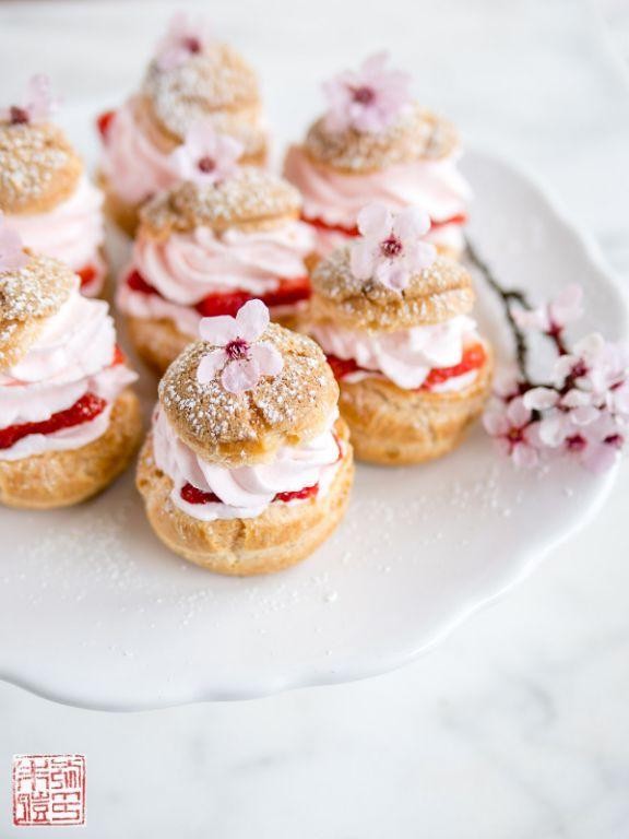 Sakura Blossom Cream Puffs