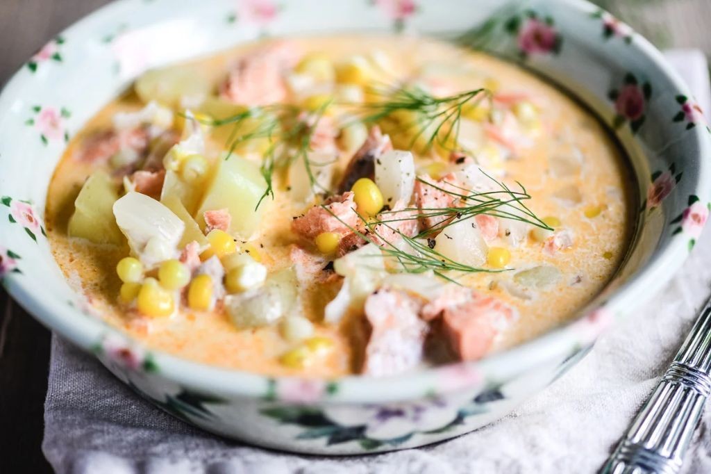 Salmon and Corn Chowder